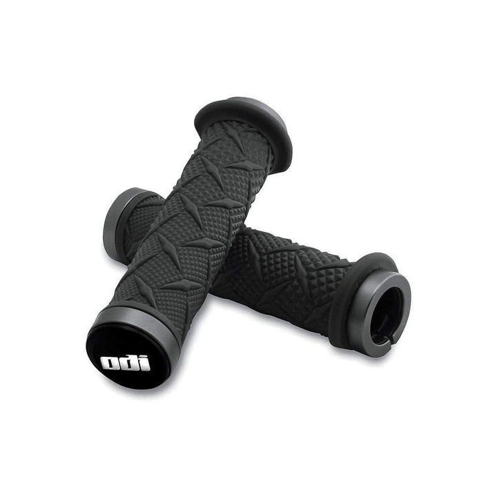 Old Dutch International ODI front view of black X-Treme Lock-On grip showing clamp and flange, improved control