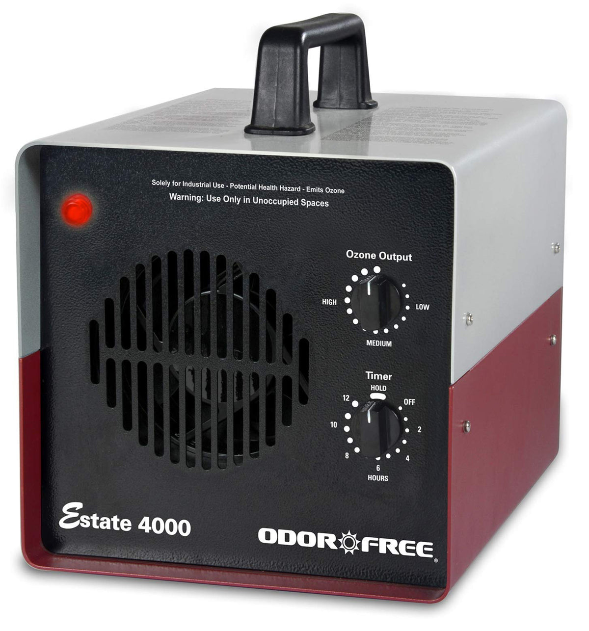 OdorFree Estate 4000 front panel showing controls and sturdy housing for reliable performance