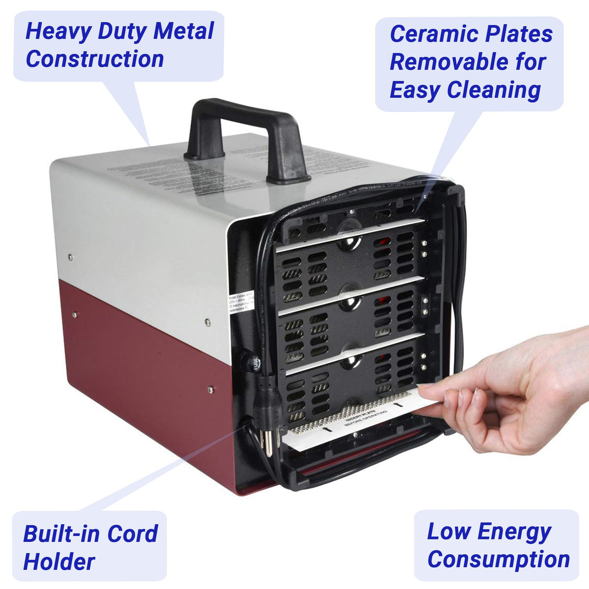 OdorFree Estate 4000 internal plates that generate ozone for deep odor elimination
