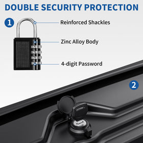 OEDRO combination lock close-up highlighting improved theft-deterrent benefit