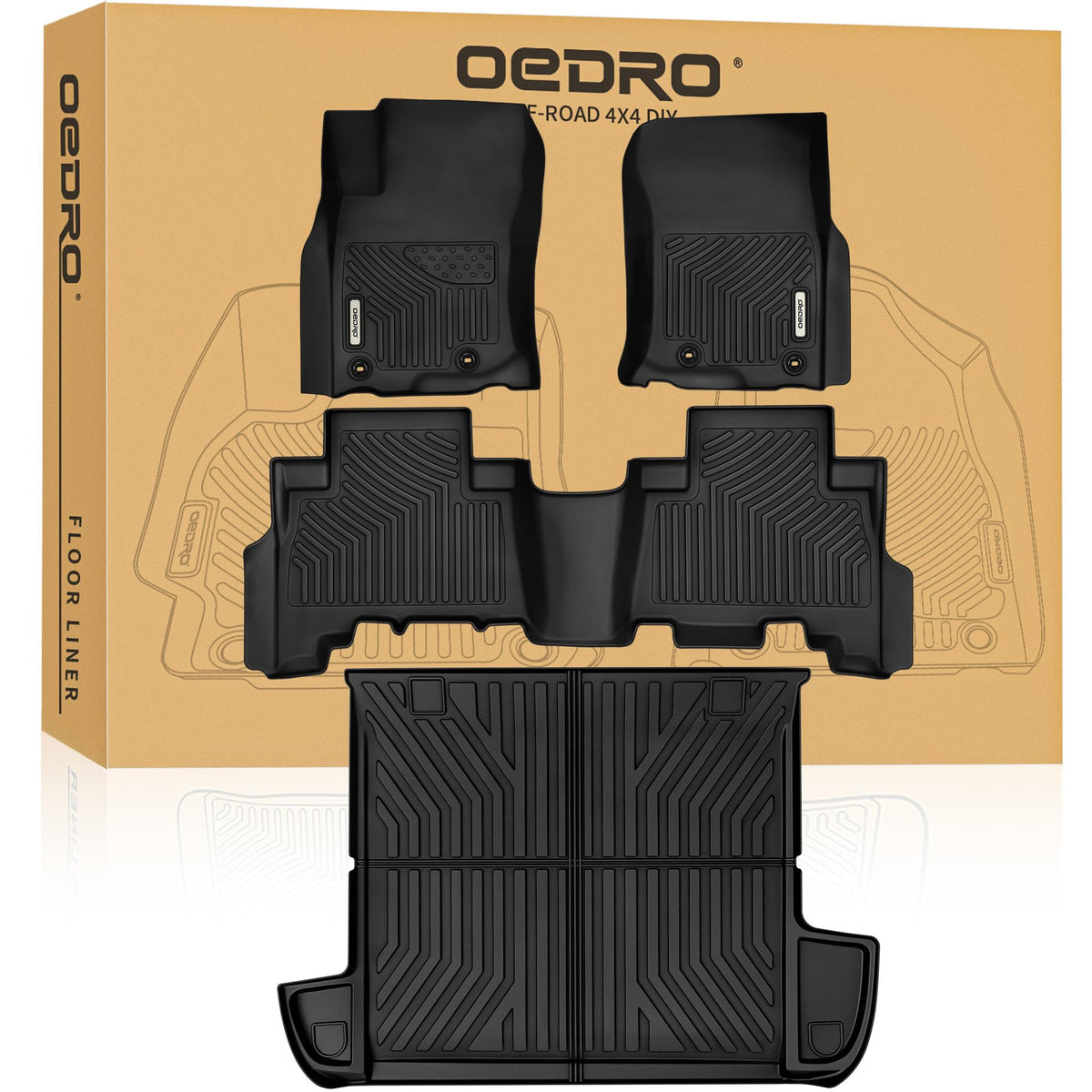 OEDRO front mats top view showing precise fit and easy protection