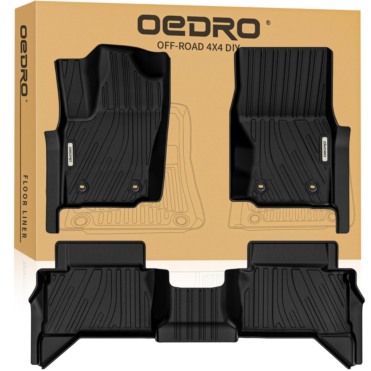 OEDRO front passenger floor mat installed showing full coverage and protection