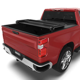 OEDRO front view of tonneau cover installed showing sleek protected bed