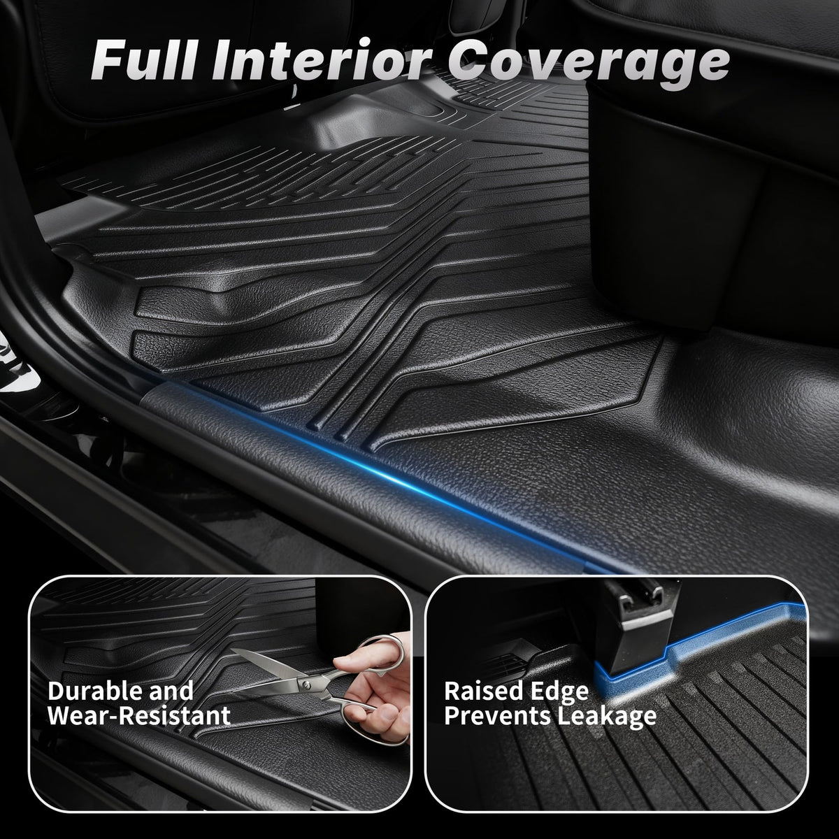OEDRO rear liners covering backseat floor protecting against dirt and spills
