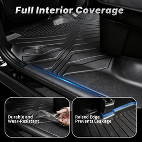 OEDRO rear liners covering backseat floor protecting against dirt and spills