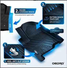 OEDRO mat clearance around seat rail preserving seat movement