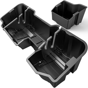 OEDRO front view of under seat storage box showing tidy organization benefit