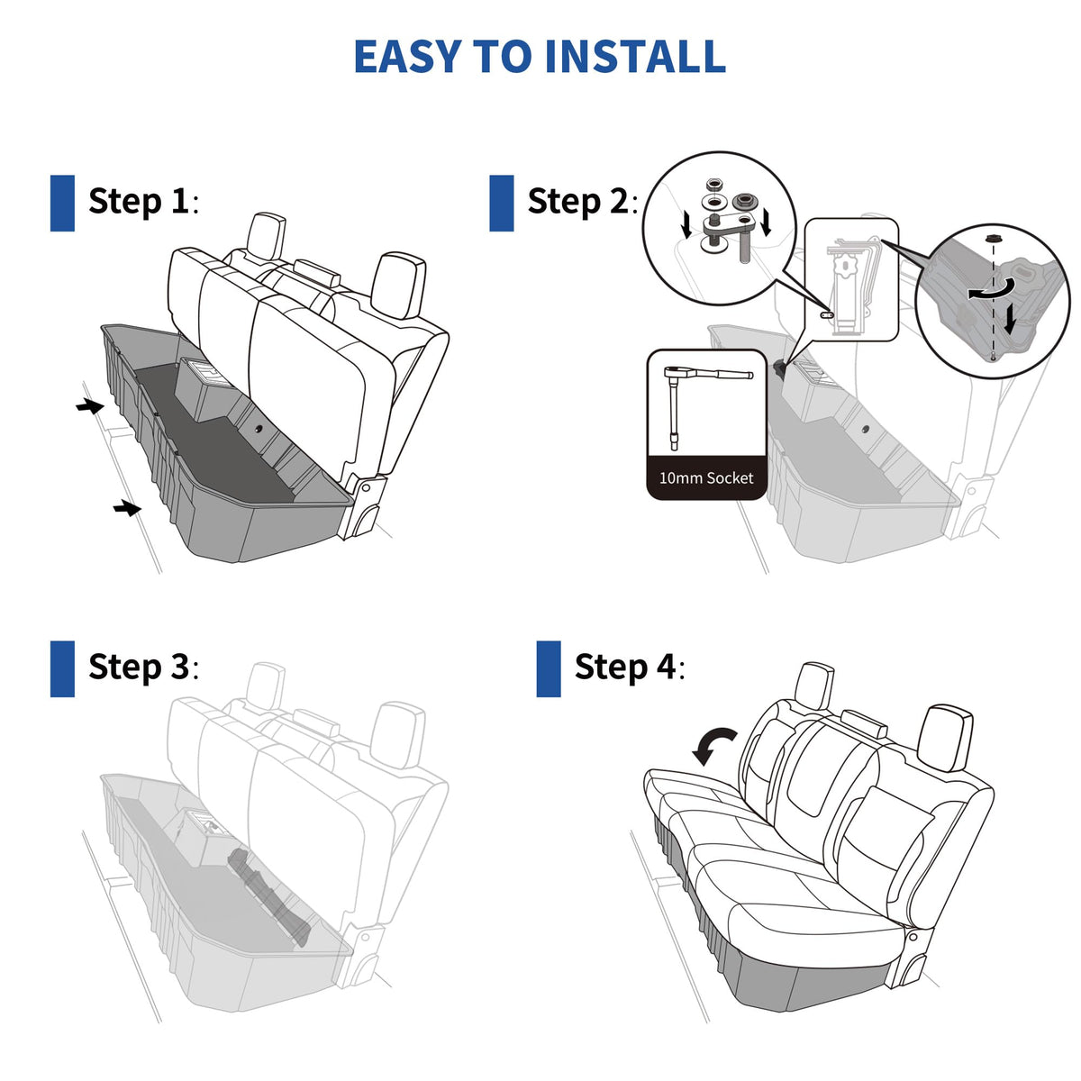 OEDRO large box open with tools showing organized storage advantage