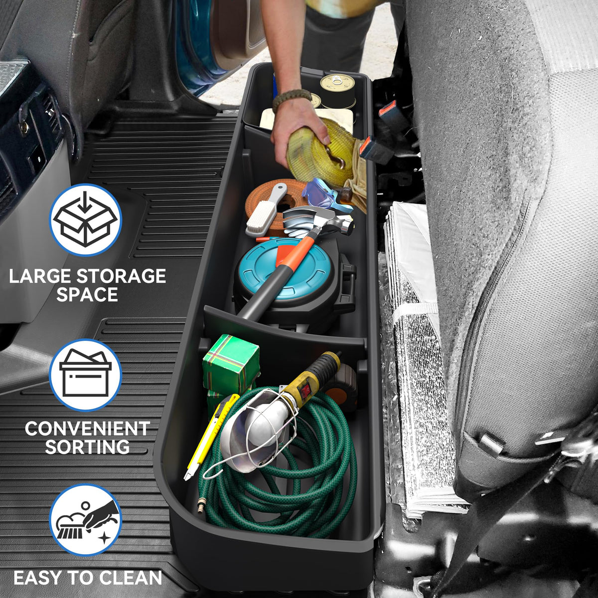 OEDRO installation hardware laid out showing quick five-minute setup benefit
