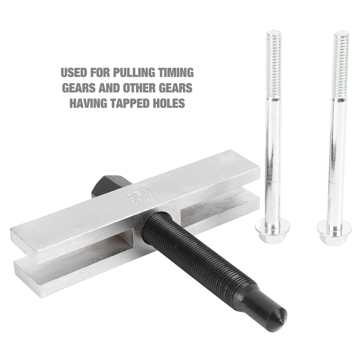 OEMTOOLS 25258 bolts detail showing two 5/16 x 18 x 6-inch bolts, secure threaded grip