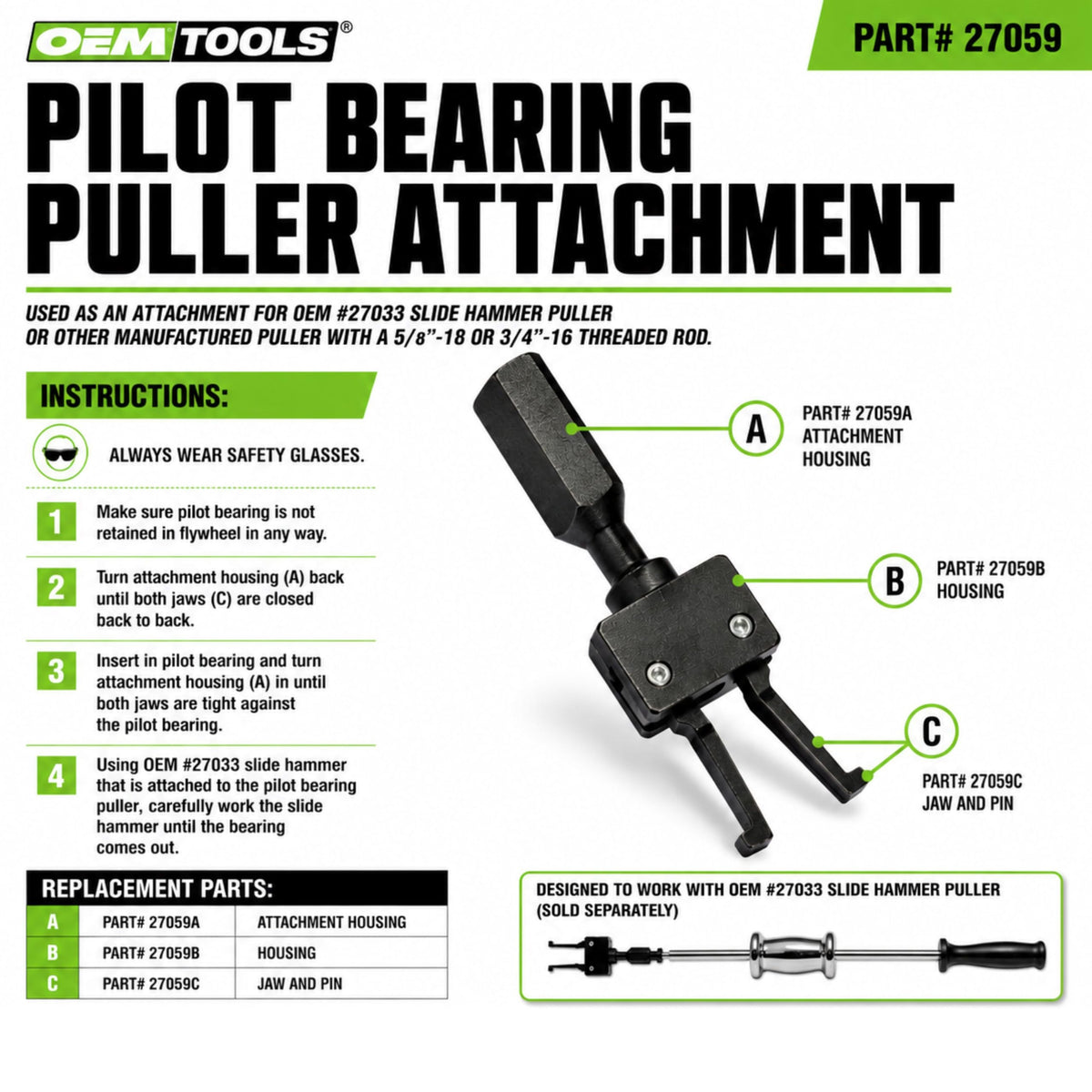 OEMTOOLS 27059 two-jaw close-up detail showing durable gripping surfaces