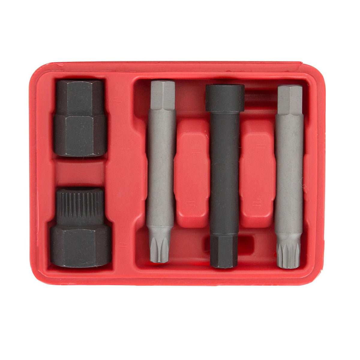 OEMTOOLS close-up of pulley sockets and shaft bits highlighting precision fit