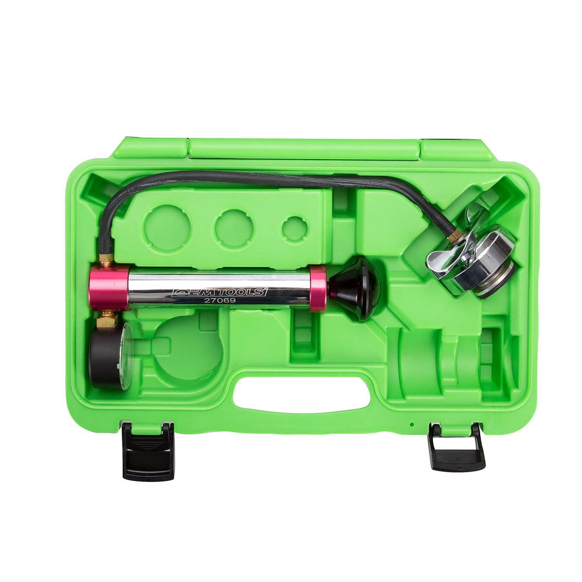 OEMTOOLS adapter fittings array demonstrating compatibility with many radiator necks