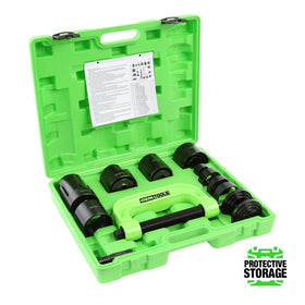 OEMTOOLS heavy-duty c-frame close-up showing forged steel construction for reliable pressing