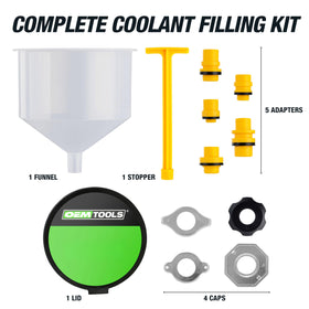 OEMTOOLS complete 15-piece kit laid out for quick component overview