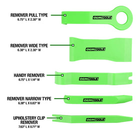 OEMTOOLS forked end lifting a clip to prevent breakage and paint damage