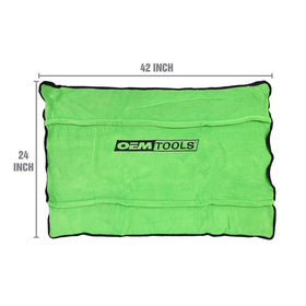 OEMTOOLS cover installed on a sedan protecting paint while working