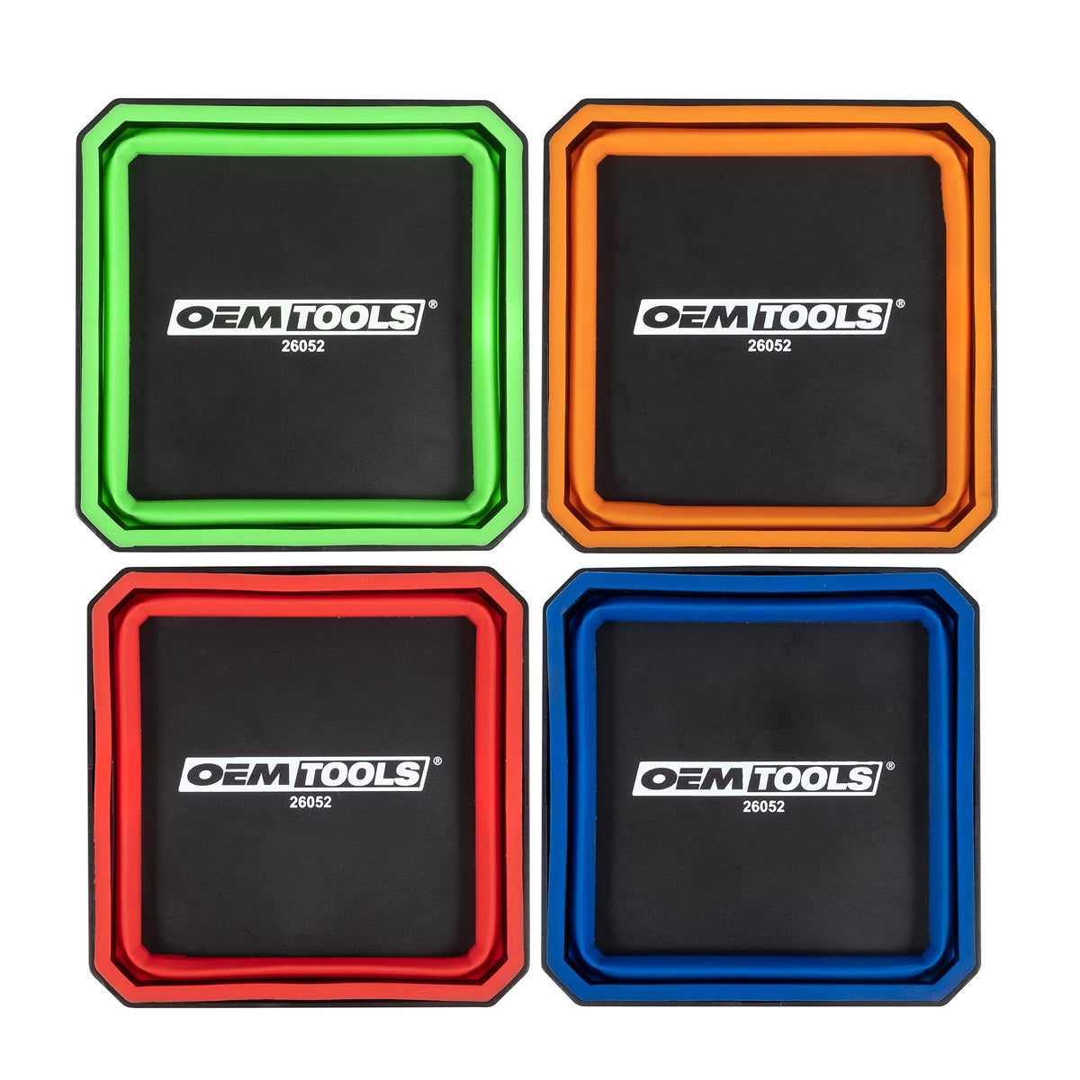OEMTOOLS four-color set arranged for quick part sorting and identification