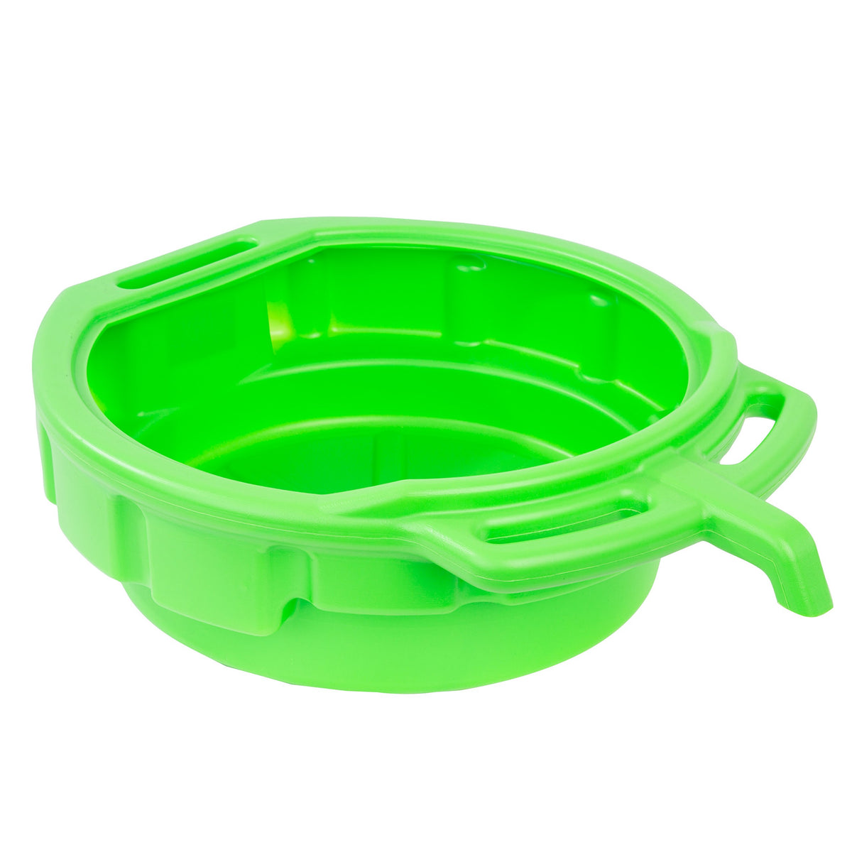 OEMTOOLS front view of oil drain pan showing wide rim and capacity for tidy catches