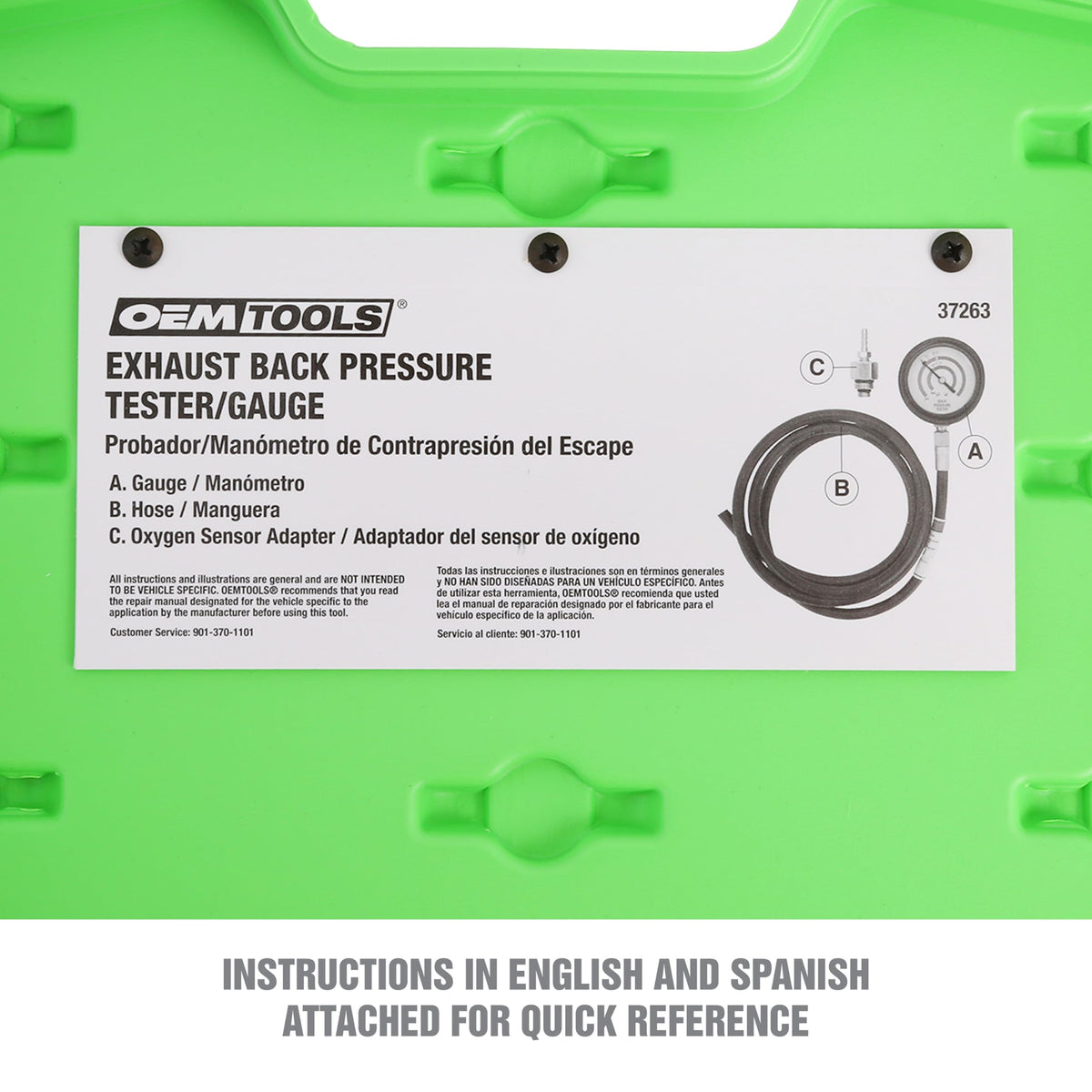 OEMTOOLS gauge scale and needle zoom to show clear psi/bar markings