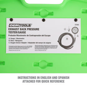 OEMTOOLS gauge scale and needle zoom to show clear psi/bar markings