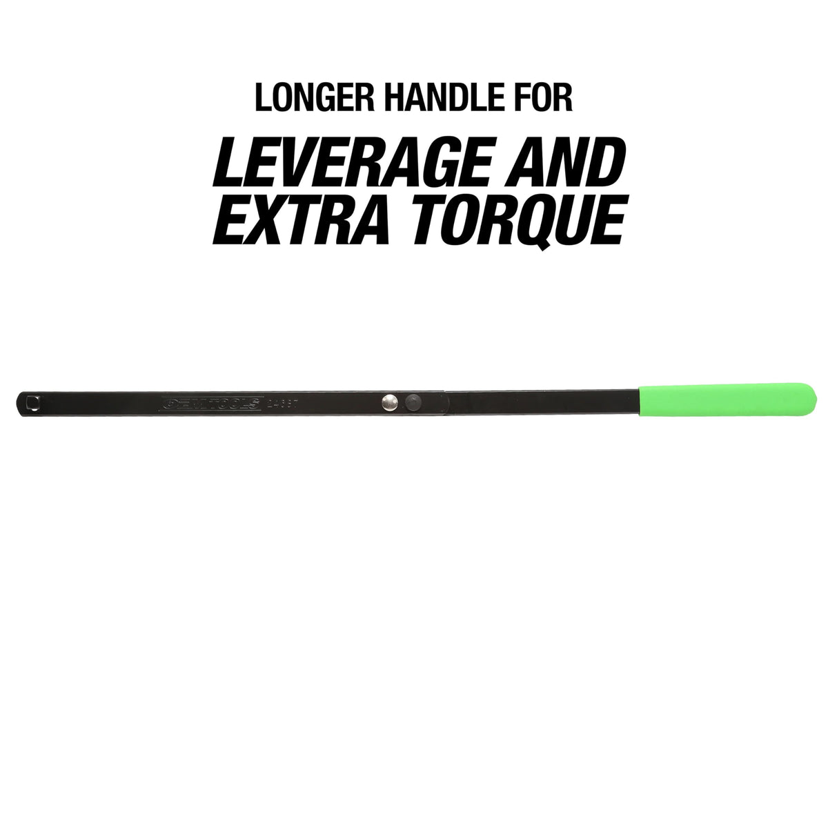 OEMTOOLS close-up of 3/8-inch drive handle highlighting grip and leverage benefit