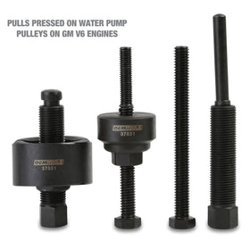 OEMTOOLS hub adapters laid out to show size range for fitting multiple pump hubs