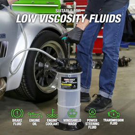 OEMTOOLS extracting oil from a motorcycle dipstick for convenient top-side service