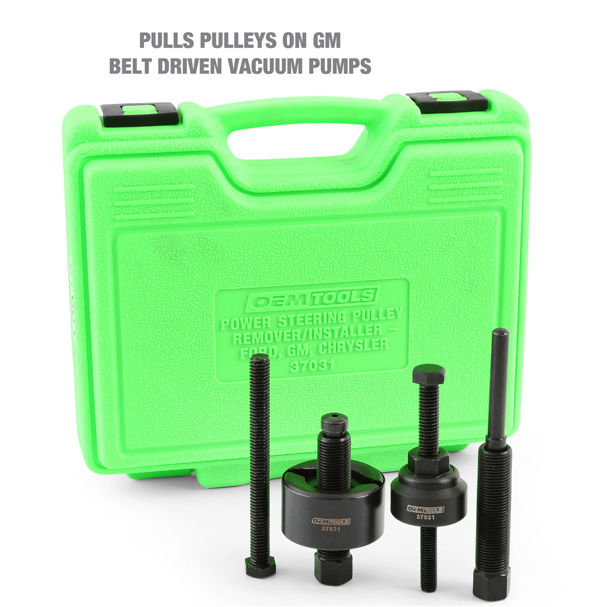 OEMTOOLS installed pulley aligned on shaft illustrating precise, damage-free installation