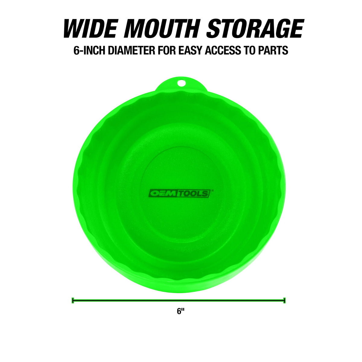 OEMTOOLS cups on workbench improve visibility and reduce lost parts