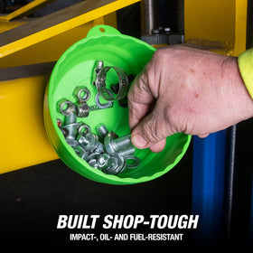 OEMTOOLS cup beside wrench shows scale and quick access benefit