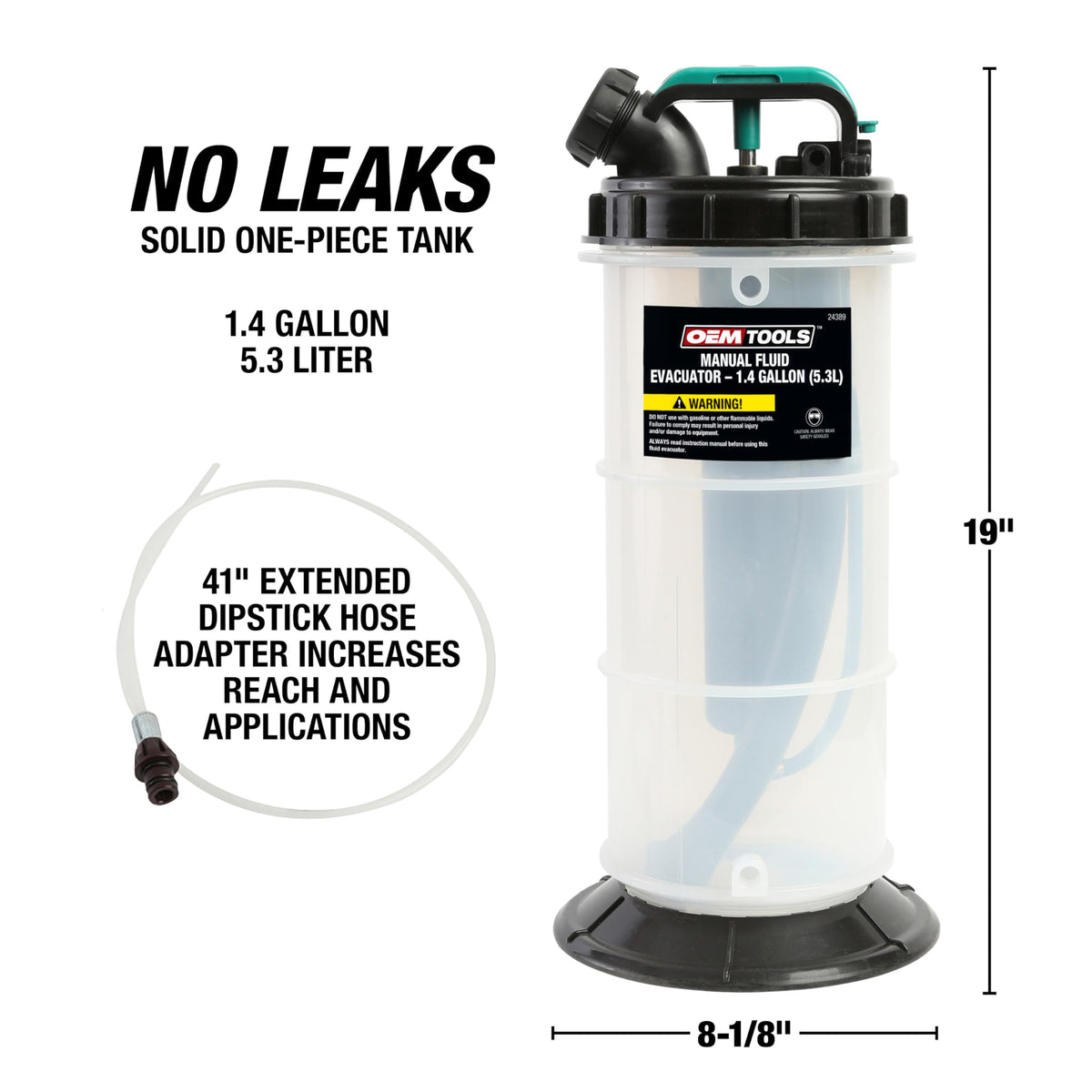 OEMTOOLS hand pump handle action demonstrating manual operation and portability