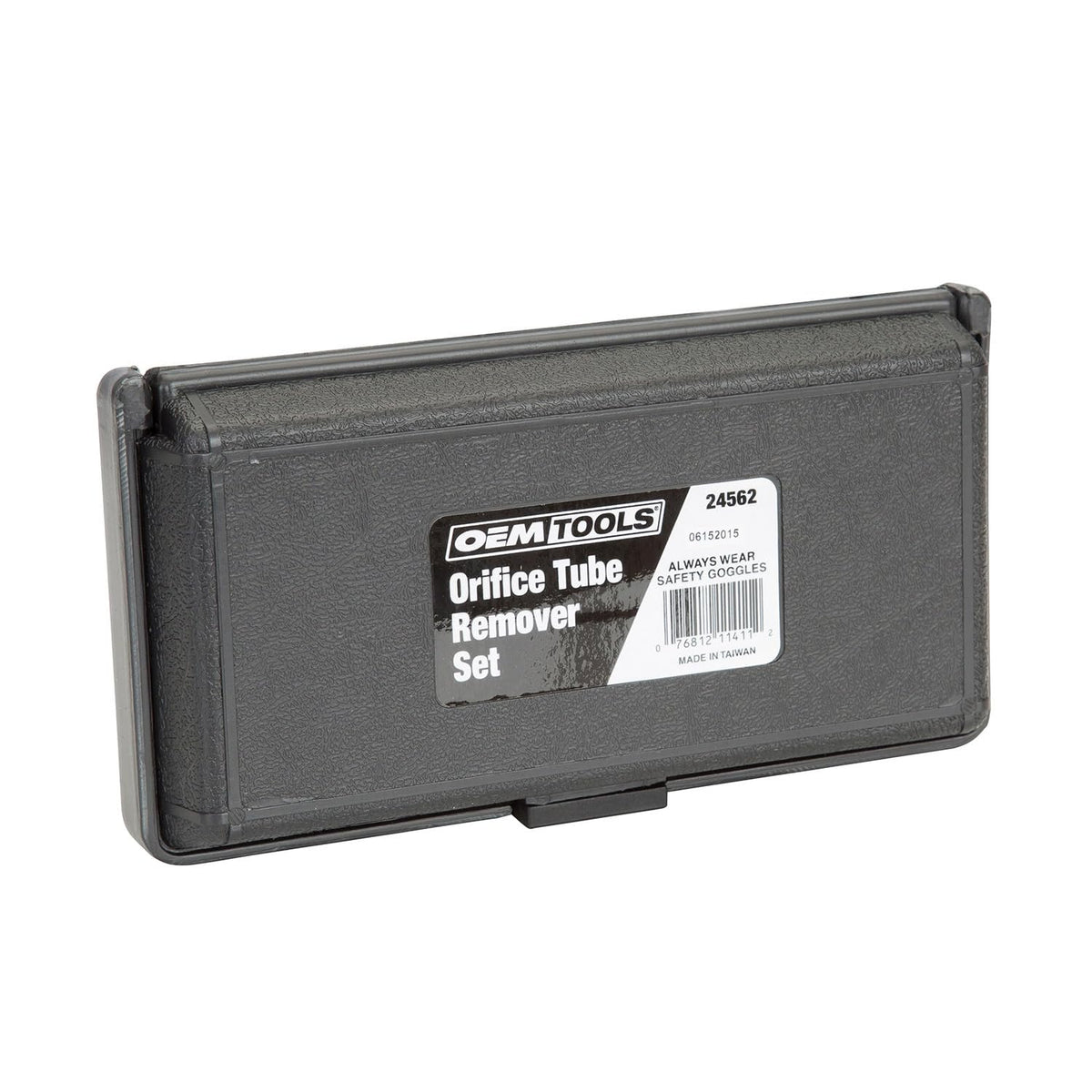 OEMTOOLS kit beside a wrench for scale showing compact transport convenience