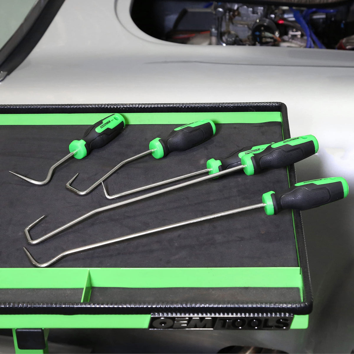 OEMTOOLS plated shaft close-up highlighting corrosion resistance advantage