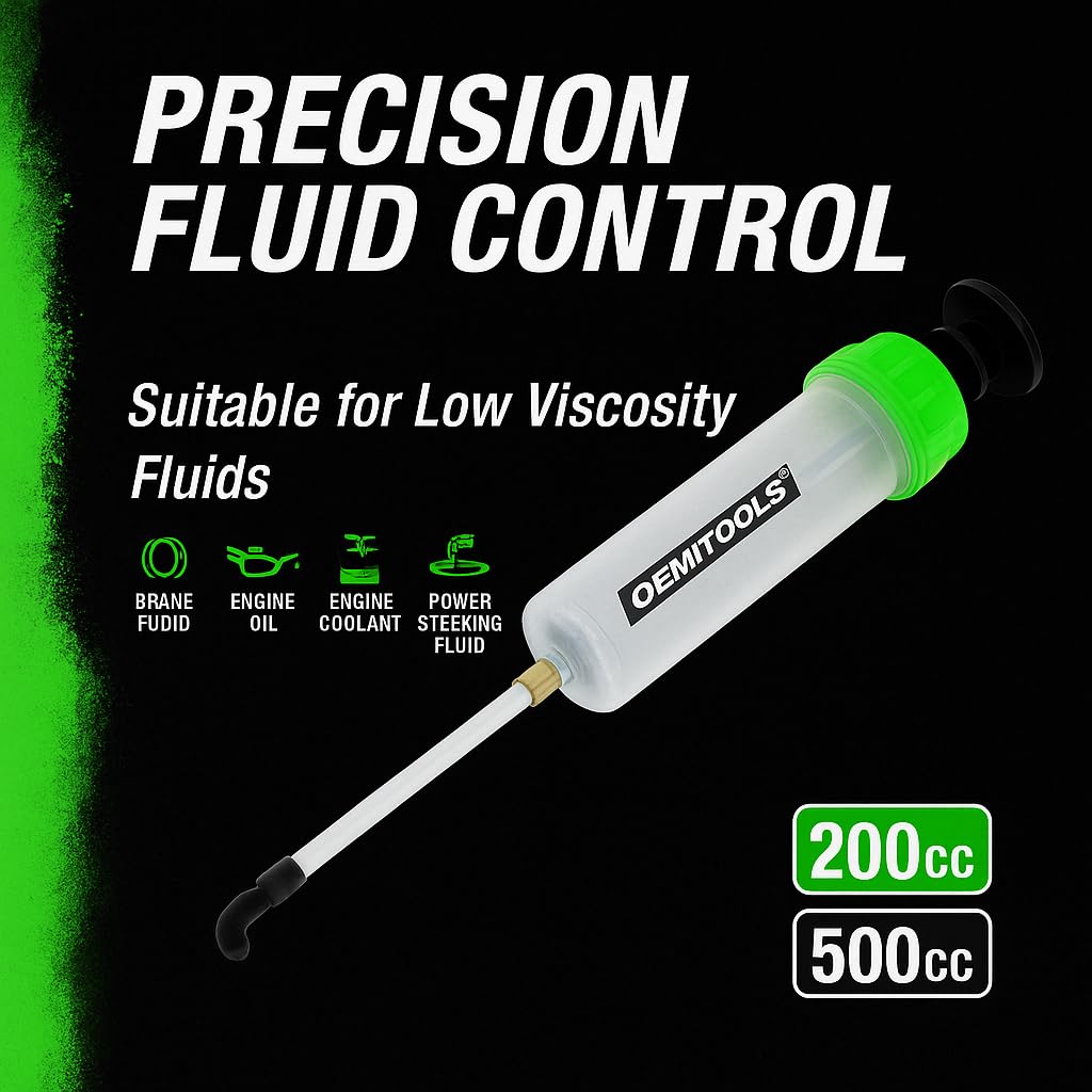 OEMTOOLS plunger and handle detail delivering low-effort high-vacuum pumping