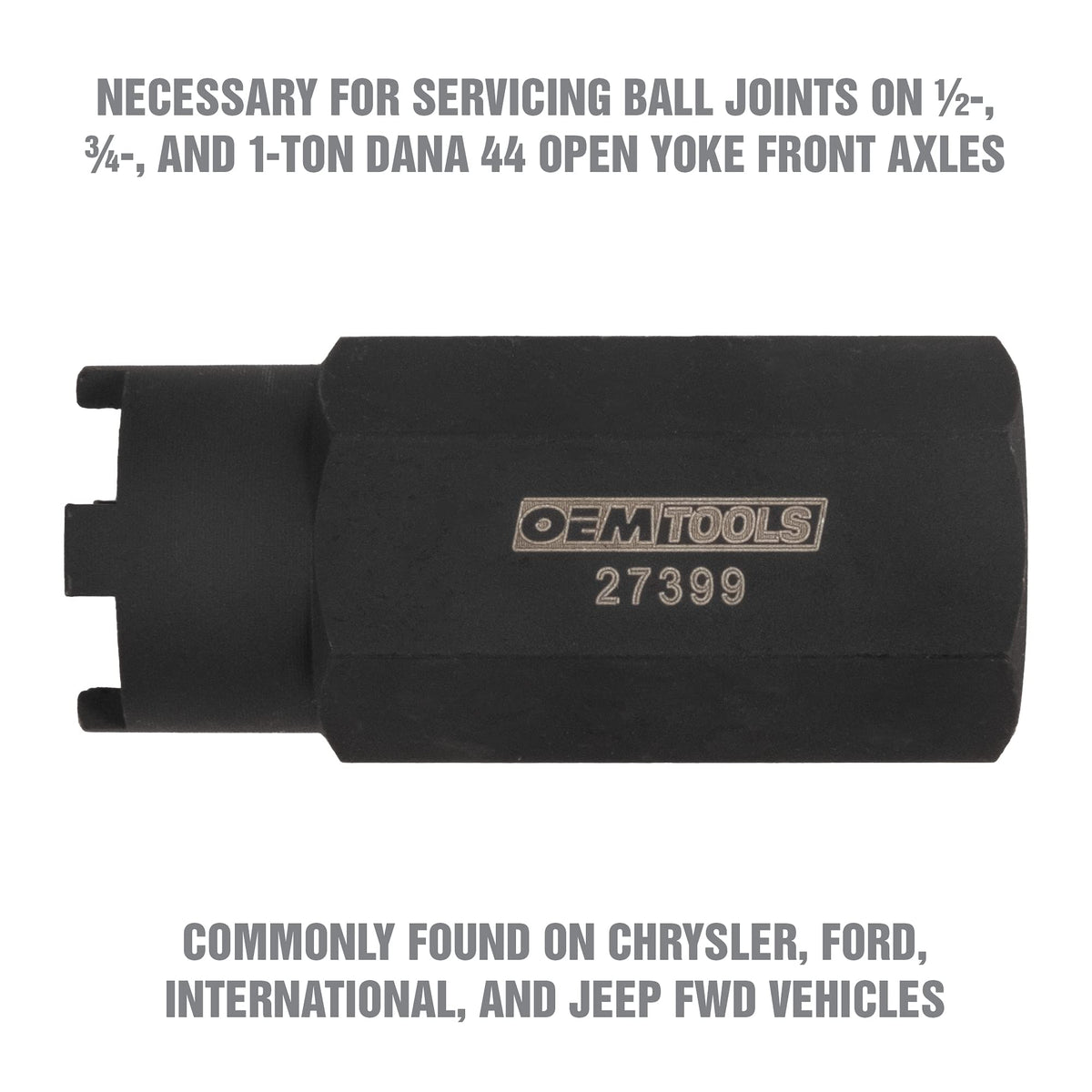OEMTOOLS spanner in use on Dana 44 axle demonstrating safe, efficient sleeve removal