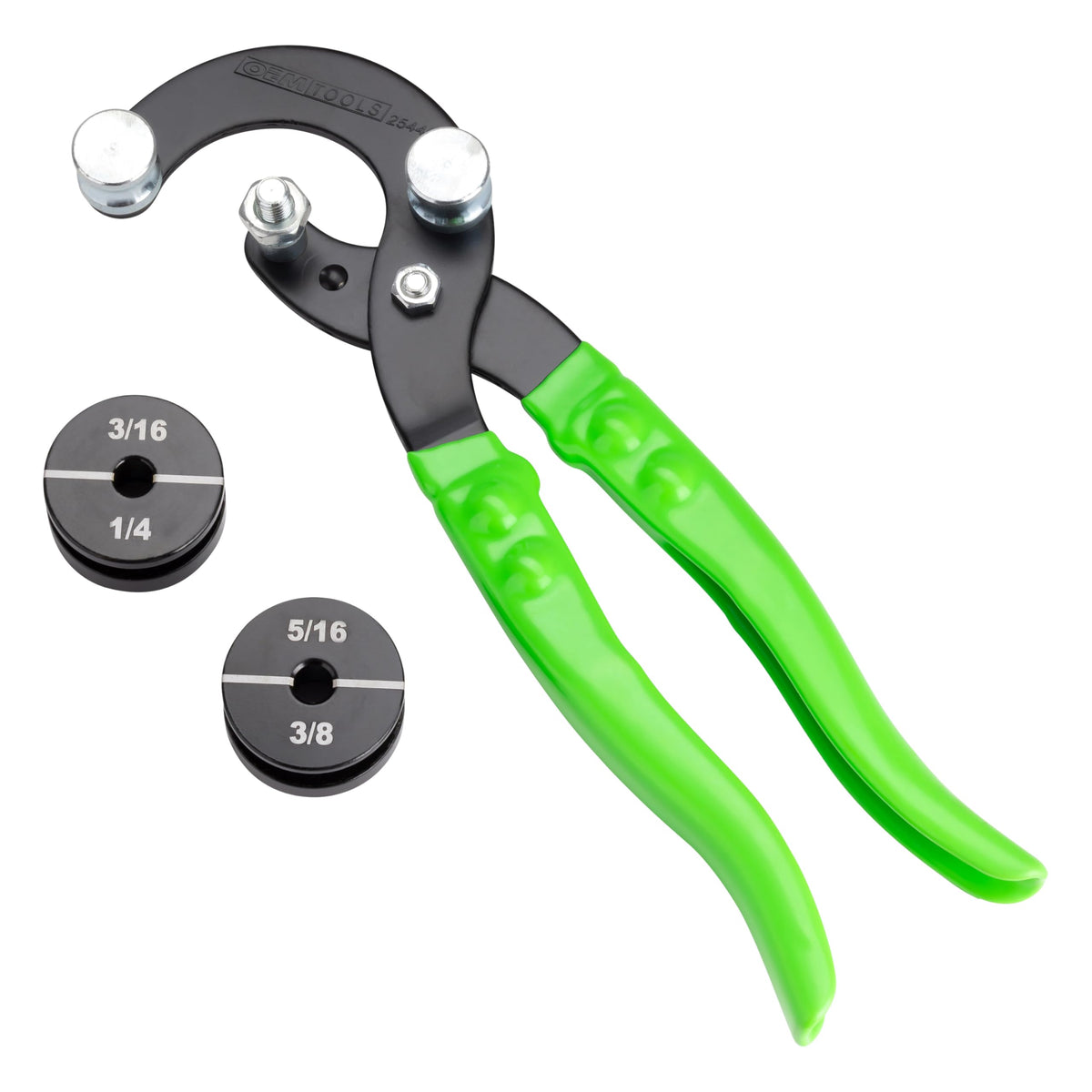 OEMTOOLS tube bender front view showing tool profile and handles for easy bending