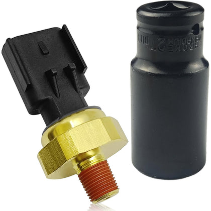 OEMUTA oil pressure sensor front view showing connector and benefit of correct fit