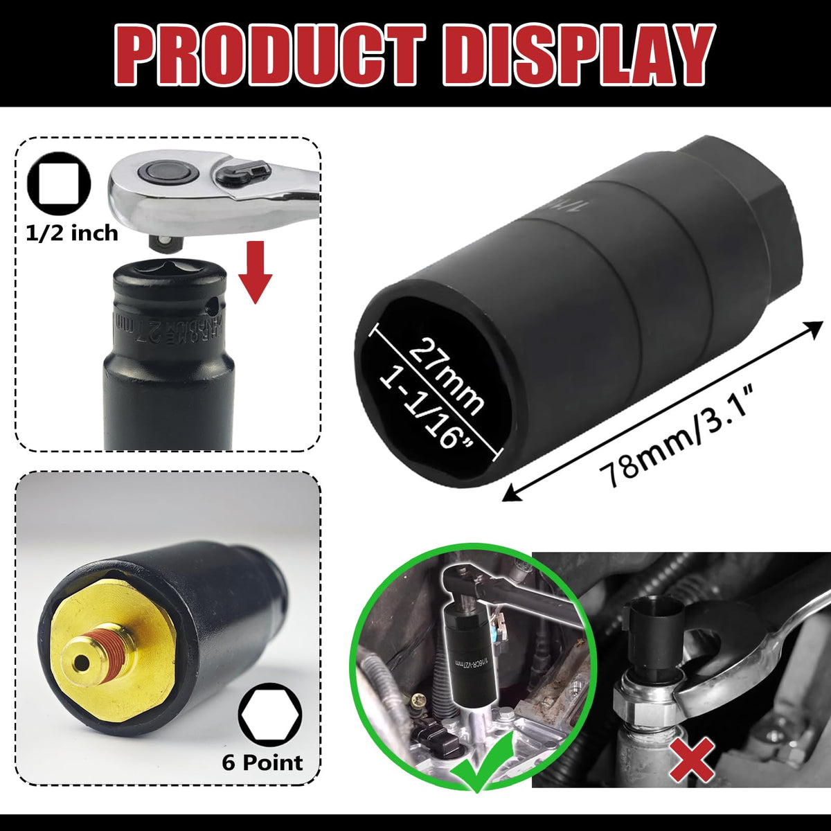 OEMUTA sensor thread closeup showing corrosion-resistant finish and reliable seal