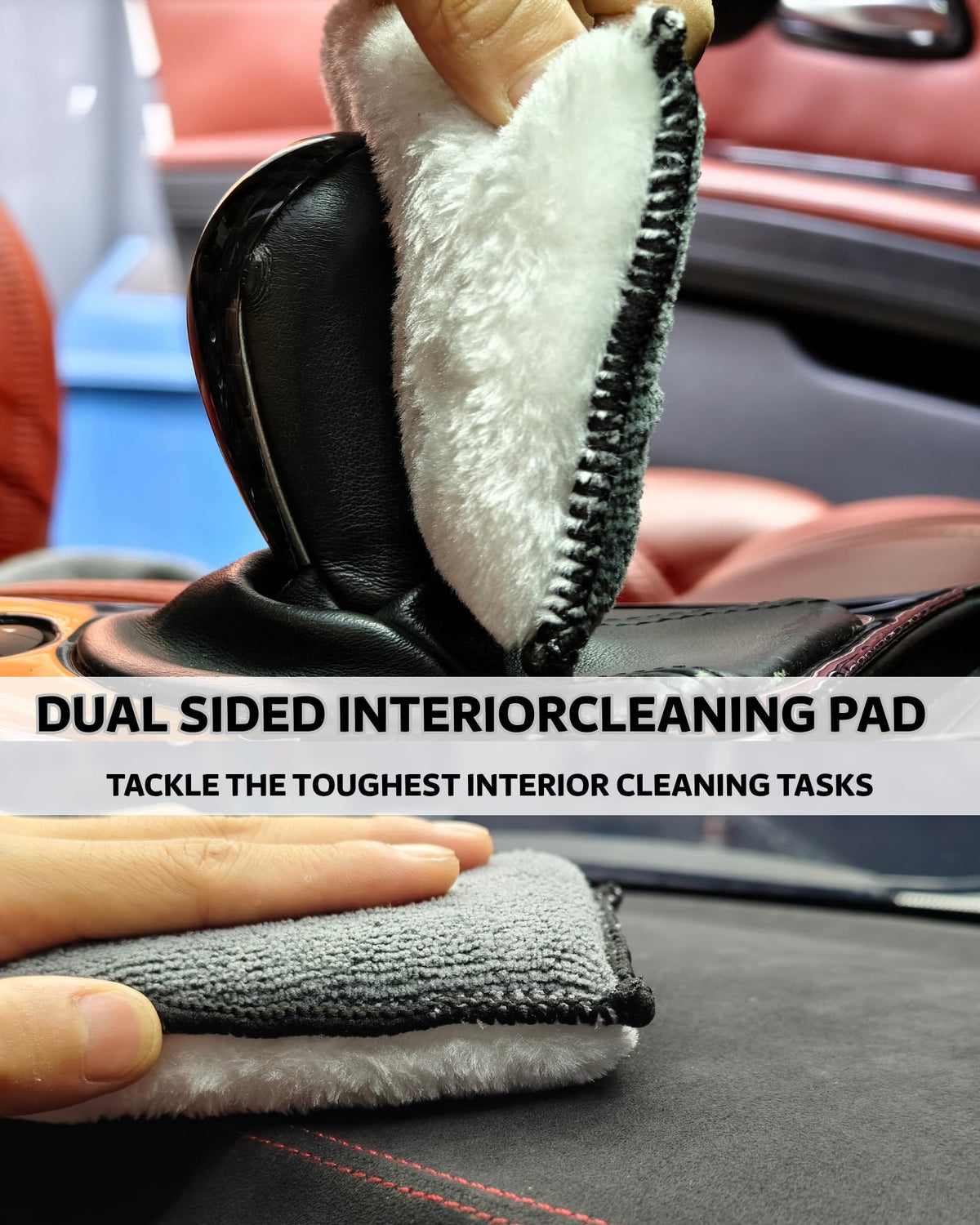 oesee dual-sided scrub sponge showing rough and microfiber sides for versatile cleaning