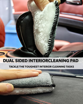 oesee dual-sided scrub sponge showing rough and microfiber sides for versatile cleaning