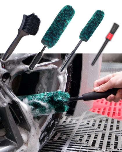 oesee front packaging showing all four wheel brushes and benefits