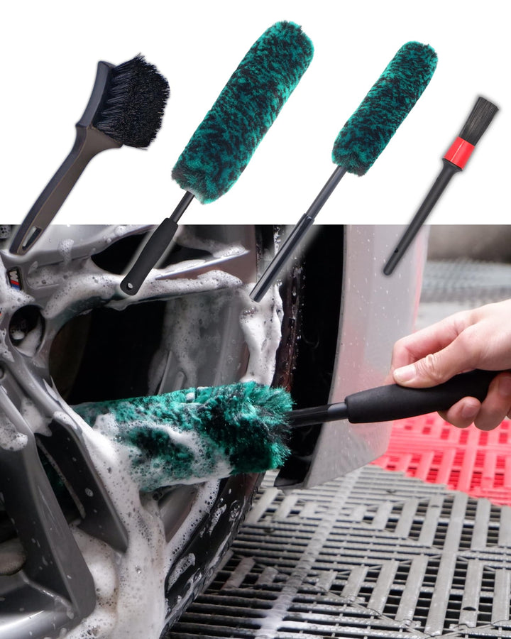 oesee front packaging showing all four wheel brushes and benefits