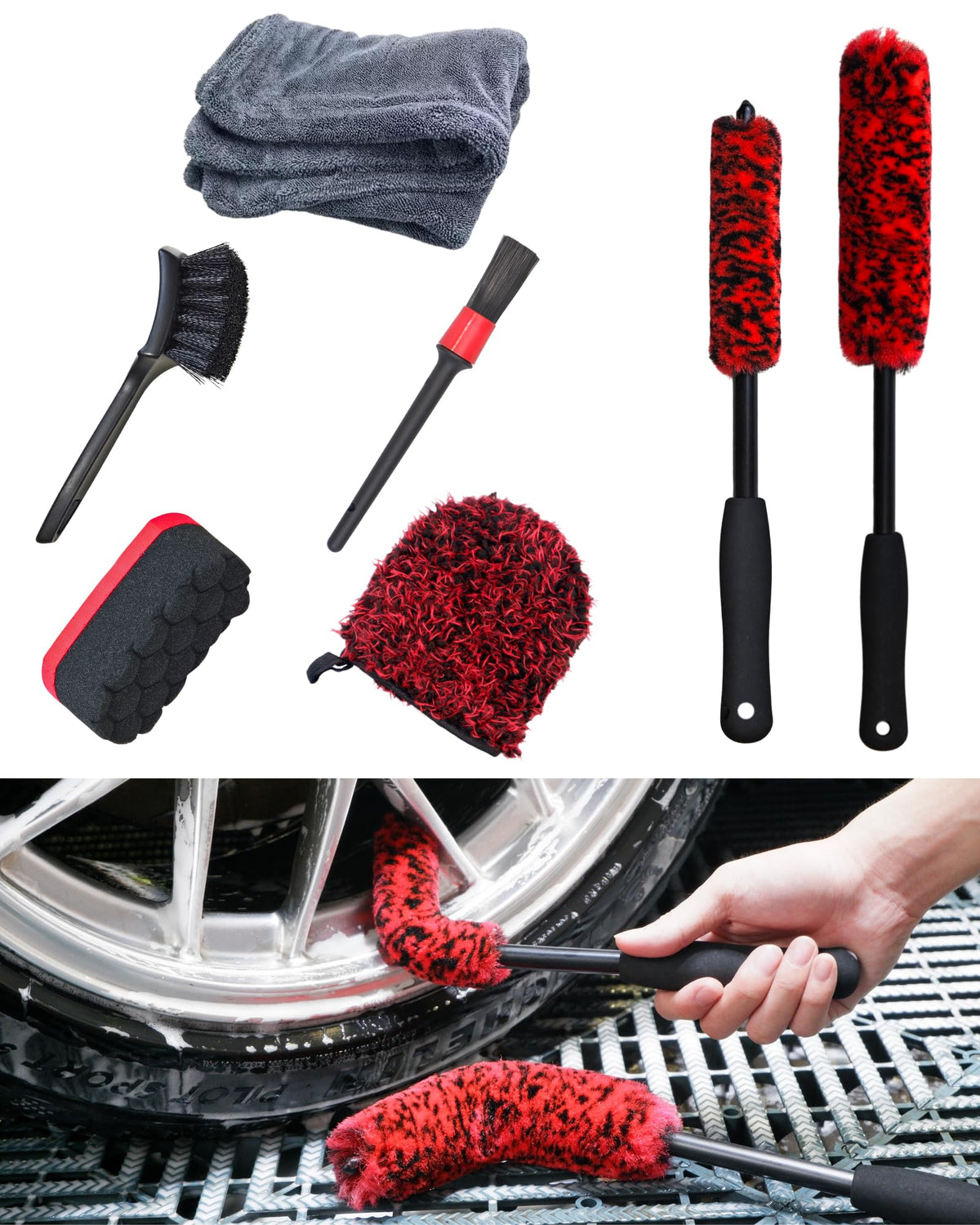 oesee front packaging showing full 7PCS kit and organized tools, protecting finishes