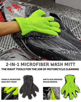 oesee microfiber mitt and drying towel texture lifting grime without scratching