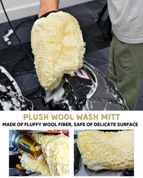 oesee stiff tire brush scrubbing tread to remove road grime