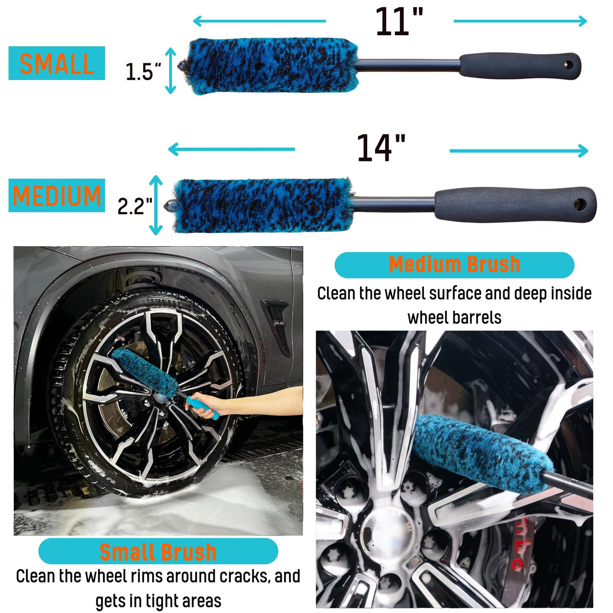 oesee synthetic wool brushes detail showing dense fibers holding cleaner