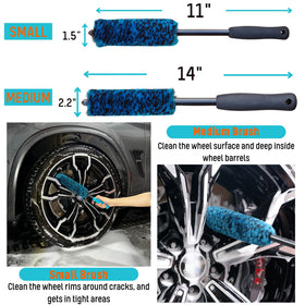 oesee synthetic wool brushes detail showing dense fibers holding cleaner