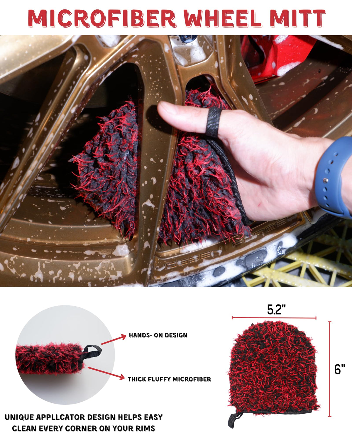 oesee stiff tire brush scrubbing sidewall grooves to remove embedded dirt