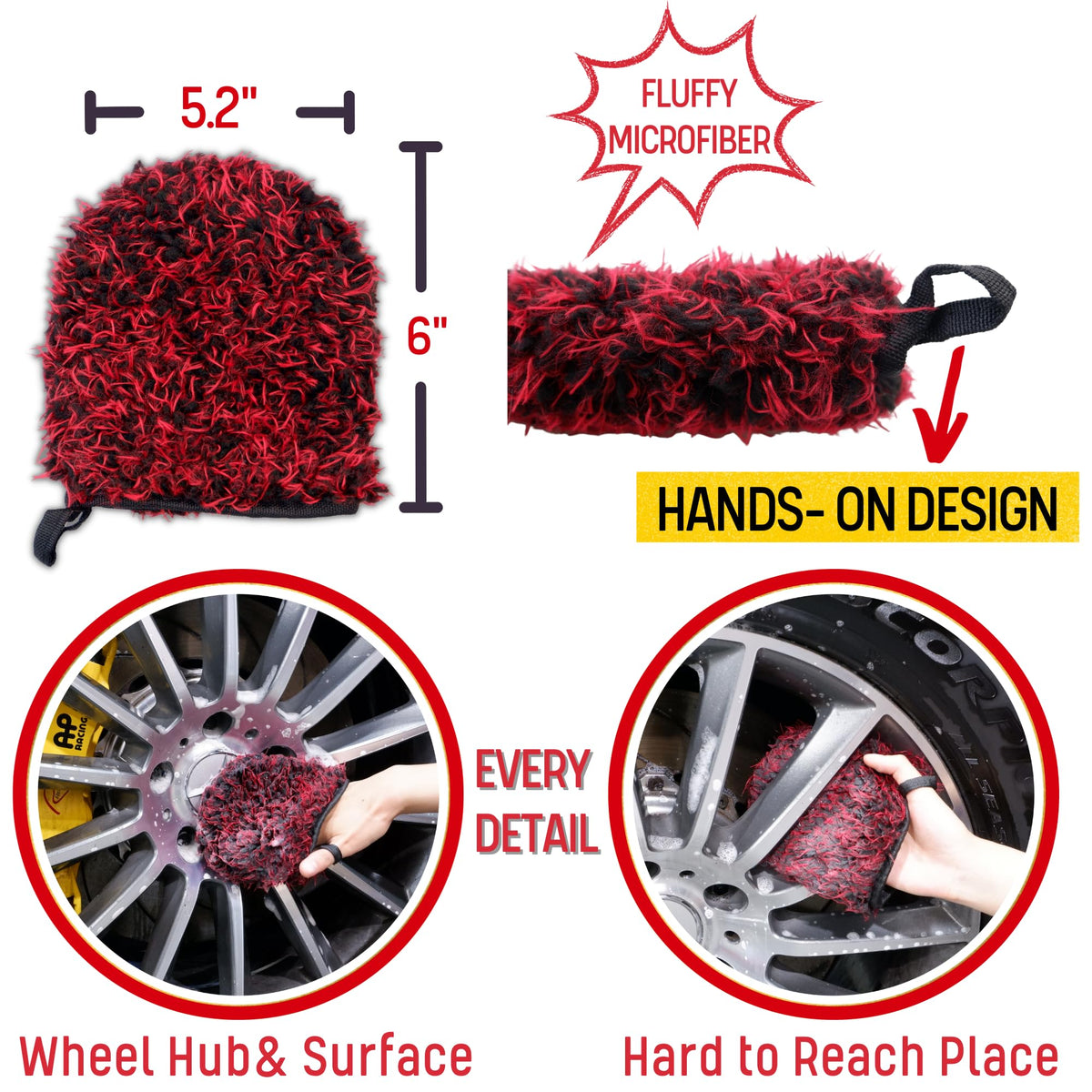 oesee tire detailing brush targeting lug nut cavities and textured rubber
